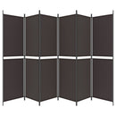 6-panels rumdeler 300x200 cm stof brun