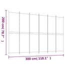 6-panels rumdeler 300x200 cm stof brun