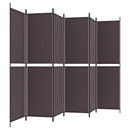 6-panels rumdeler 300x200 cm stof brun