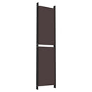 6-panels rumdeler 300x200 cm stof brun