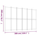 5-panels rumdeler 300x200 cm stof antracitgrå