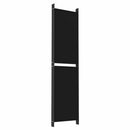 6-panels rumdeler 300x200 cm stof sort