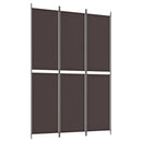 3-panels rumdeler 150x220 cm stof brun