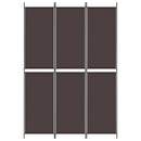 3-panels rumdeler 150x220 cm stof brun
