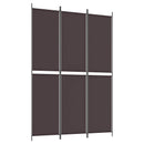 3-panels rumdeler 150x220 cm stof brun