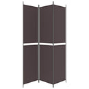 3-panels rumdeler 150x220 cm stof brun
