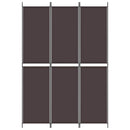 3-panels rumdeler 150x220 cm stof brun