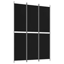 3-panels rumdeler 150x220 cm stof sort