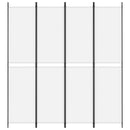 4-panels rumdeler 200x220 cm stof hvid