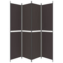 4-panels rumdeler 200x220 cm stof brun