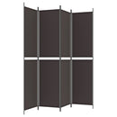 4-panels rumdeler 200x220 cm stof brun