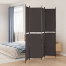 4-panels rumdeler 200x220 cm stof brun