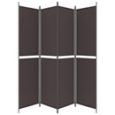 4-panels rumdeler 200x220 cm stof brun