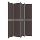 4-panels rumdeler 200x220 cm stof brun