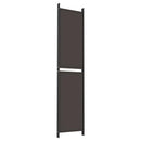 4-panels rumdeler 200x220 cm stof brun