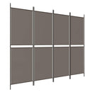 4-panels rumdeler 200x220 cm stof antracitgrå
