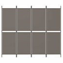 4-panels rumdeler 200x220 cm stof antracitgrå
