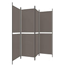4-panels rumdeler 200x220 cm stof antracitgrå