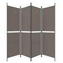 4-panels rumdeler 200x220 cm stof antracitgrå