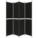 4-panels rumdeler 200x220 cm stof sort