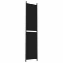 4-panels rumdeler 200x220 cm stof sort