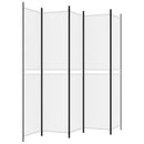 5-panels rumdeler 250x220 cm stof hvid