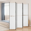 5-panels rumdeler 250x220 cm stof hvid