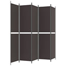 5-panels rumdeler 250x220 cm stof brun