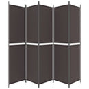5-panels rumdeler 250x220 cm stof brun