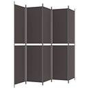 5-panels rumdeler 250x220 cm stof brun