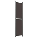 5-panels rumdeler 250x220 cm stof brun