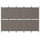 5-panels rumdeler 250x220 cm stof antracitgrå