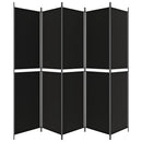 5-panels rumdeler 250x220 cm stof sort