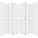6-panels rumdeler 300x220 cm stof hvid