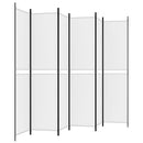 6-panels rumdeler 300x220 cm stof hvid
