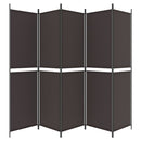 6-panels rumdeler 300x220cm stof brun