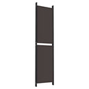 6-panels rumdeler 300x220cm stof brun