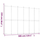6-panels rumdeler 300x220cm stof brun