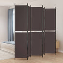 6-panels rumdeler 300x220cm stof brun