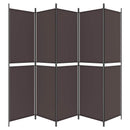 6-panels rumdeler 300x220cm stof brun