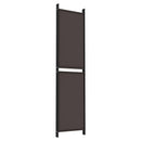 6-panels rumdeler 300x220cm stof brun