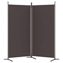 2-panels rumdeler 175x180 cm stof brun