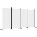 4-panels rumdeler 346x180 cm stof hvid