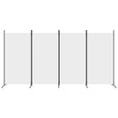 4-panels rumdeler 346x180 cm stof hvid