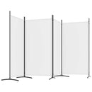 4-panels rumdeler 346x180 cm stof hvid