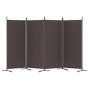 4-panels rumdeler 346x180 cm stof brun