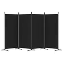 4-panels rumdeler 346x180 cm stof sort