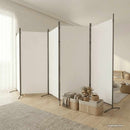 5-panels rumdeler 433x180 cm stof hvid
