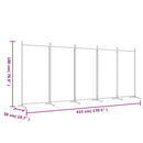 5-panels rumdeler 433x180 cm stof brun