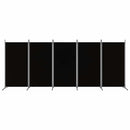5-panels rumdeler 433x180 cm stof sort
